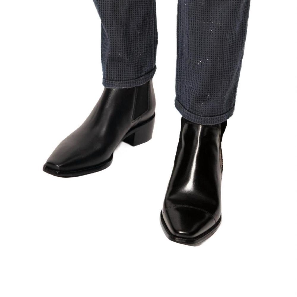 Tory Burch Chelsea Classic Ankle Boots/Dust Bag Black Nappa Leather 8.5 NWT